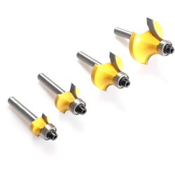 Quattro Set Di Pacchetti Filetto Di Coltelli, Lega Di Grado Testina Comunemente Arrotondata, Il Gambo 1/4 - ASUPERMALL en oferta