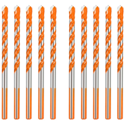 Colpi Di Scena 10Pcs Drill Vetro Ceramica Supporto A Parete Di Perforazione Lame Di Lavoro Sul Set, Arancione - ASUPERMALL