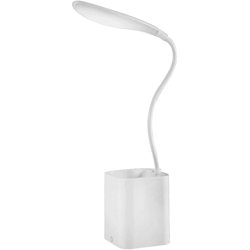 Lampada da scrivania a LED per la protezione degli occhi, portapenne di grandi dimensioni, luce bianca a 3 livelli, collo flessibile (batteria características