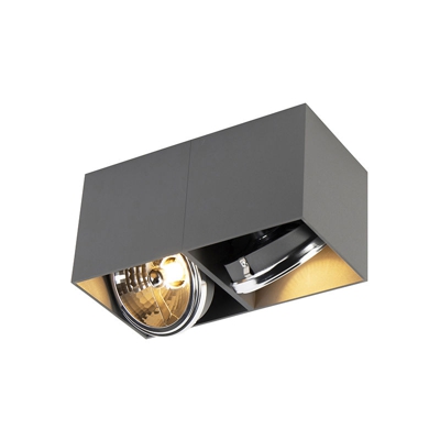 QAZQA Faretto box - Design - Alluminio - Grigio - Allungato G9 Max. 2 x 3 Watt