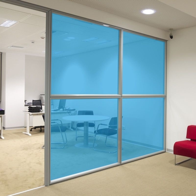 Pellicola trasparente colorata adesiva per vetrate in 8 colori Colore - Blu, Misura - 152cm x 30cm - STICKERSLAB