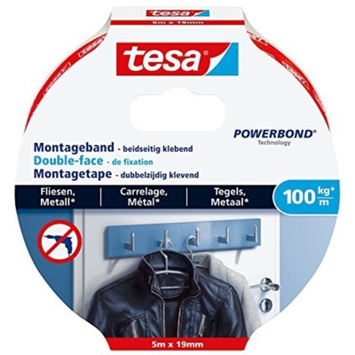 77747-00000-00 Nastro per fissaggio ® POWERBOND Bianco (L x L) 5000 mm x 19 mm 5 m - Tesa