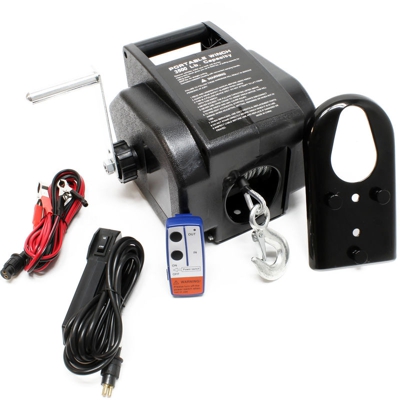 Verricello elettrico motore 350w trazione max 1570kg con telecomando - WILTEC
