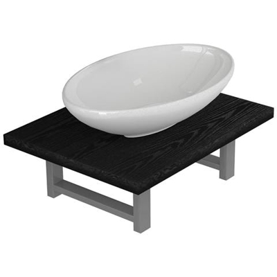 Set Mobili Da Bagno 2 Pz Ceramica Nero