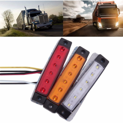 Luce laterale 12V con 6 LED SMD per auto e camion Colore - Bianco - STICKERSLAB en oferta