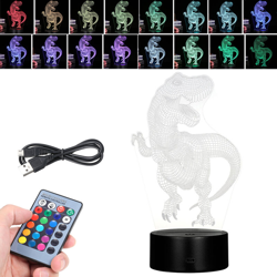 Lampada da tavolo colorata con telecomando a LED base nera (colorata + touch + telecomando) dinosaur-33 - ASUPERMALL características