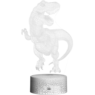 Lampada da tavolo colorata con telecomando a LED dinosaur-33 (base crack colorata + touch + telecomando) - ASUPERMALL