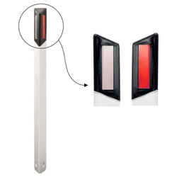 Segnale riflettore stradale Faro collettore in plastica bianca - STICKERSLAB características