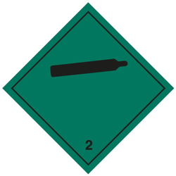 Etichetta autoadesiva o supporto alluminio A.D.R divisione 2.2 per Veicoli "Gas NON infiammabili" 300x300mm Modello - PVC adesivo - STICKERSLAB precio