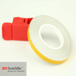 Strisce ? per cerchi moto adesive rifrangenti - 7mm x 6MT Colore - Giallo, Modello - Senza applicatore - 3M en oferta