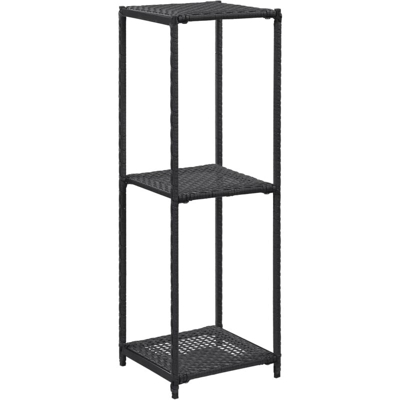 Vidaxl - Scaffale Nero 30x30x90 cm in Polyrattan
