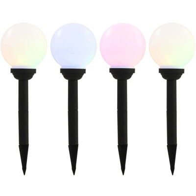Lampade Solari da Esterni Sferiche 4pz LED RGB 15cm - VIDAXL