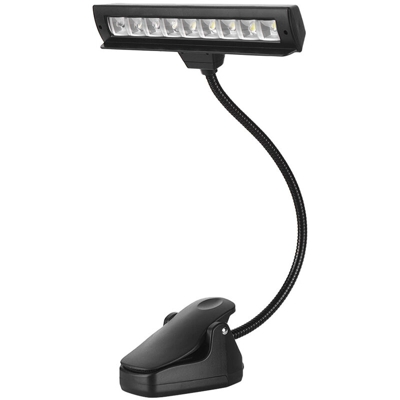 Luce a clip per spartiti musicali unipolare 9 perline LED SMD (senza batteria) 100-240V - ASUPERMALL