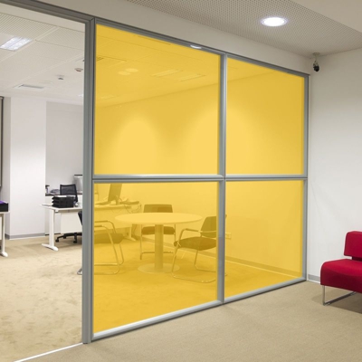 Pellicola trasparente colorata adesiva per vetrate in 8 colori Colore - Oro, Misura - 152cm x 50cm - STICKERSLAB