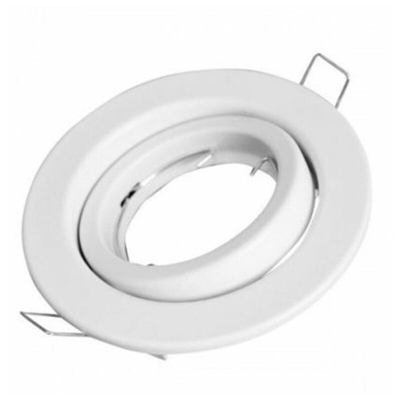 Porta faretto orientabile da incasso rotondo bianco per lampadine Gu10 LM1165 - BS
