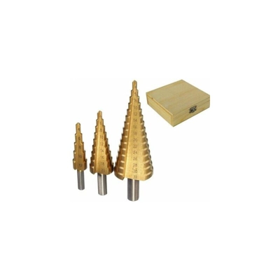 Tp - Kit Set Fresa A Gradini Scalini Conica Hss 4-32 4-20 4-12 Mm Allargafori Punta