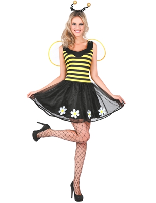 Costume da ape gialla e nera per donna
