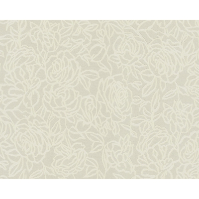 Carta da parati floreale EDEM 9040-20 Carta da parati TNT goffrata a caldo goffrata con ornamenti floreali lucida crema bianco grigio 10,65 m2