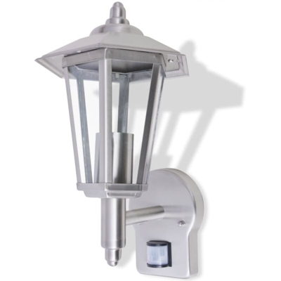 Vidaxl - Lampada da parete per esterno con sensore in acciaio inox