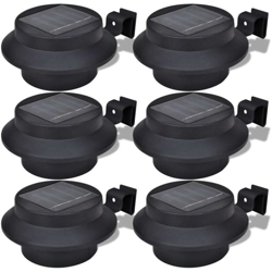 Lampade Solari 6 pz Luci per Recinzioni Nere - VIDAXL características