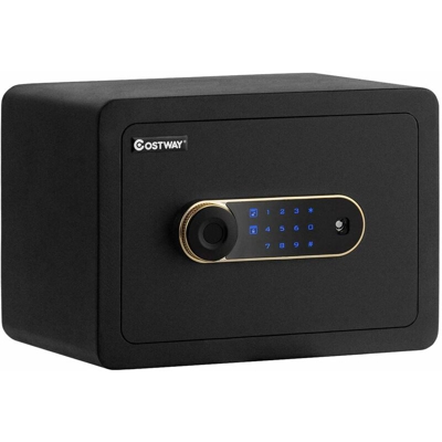 Cassaforte da Muro Elettronica Digitale a 2 Ripiani, con 2 Chiavi, Luce LED Interna, Casseta di Sicurezza - COSTWAY