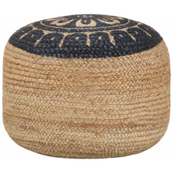 Pouf Lavorato A Mano Blu 45x30 Cm In Juta características