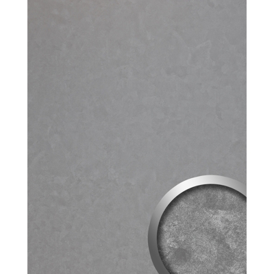 Pannello murale vintage look WallFace 19337 CLASSY SILVER rivestimento murale liscio con aspetto metallo lucido autoadesivo resistente all'abrasione