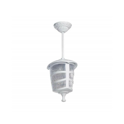 Homemania - Lampada a Sospensione Optic - Lampadario - da Soffitto - Bianco in ABS, 17 x 17 x 42 cm, 1 x E27, Max 20W