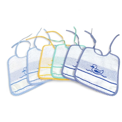 SET BAVAGLINI BAMBINO MASCHIO POPPY © cm. 20x24 bavaglio con lacci e tela AIDA - TEX FAMILY