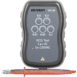 VOLTCRAFT VC-34 Tester rapido per interruttore differenziale CAT III 250 V en oferta