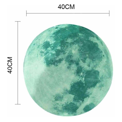 Luna piena adesiva che si illumina al buio 40 cm - STICKERSLAB