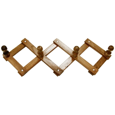 Savino Filippo - Appendiabiti Attaccapanni Porta Abiti Lusso in Legno 4 Posti Noce Salotto Camera pieghevole estensibile