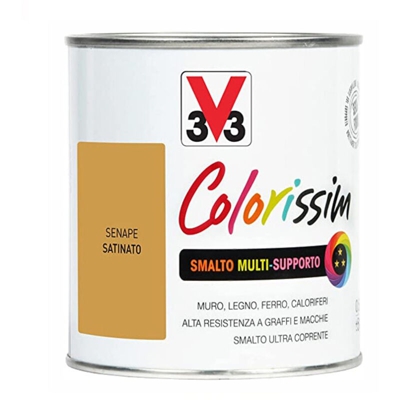 V33 - Smalto Senape 0,5 lt h20 Multisuperficie