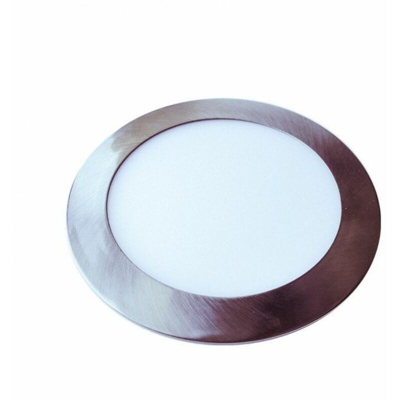 Mini Pannello LED V-TAC Montaggio a Incasso Rotondo 6W Colore Nichel Satinato 6400K