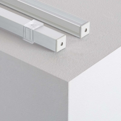 Ledkia - Profilo in Alluminio per Angoli Triangolare 1m Striscia LED Trasparente en oferta