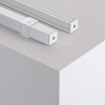 Ledkia - Profilo in Alluminio per Angoli Triangolare 1m Striscia LED Trasparente