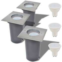 Faretti Carrabili a LED 3 pz Quadrati per Esterno - VIDAXL características