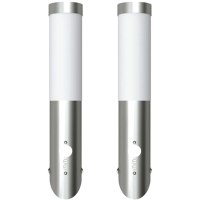Vidaxl - Lampioncini moderni in acciaio inox, sensore di movimento,2