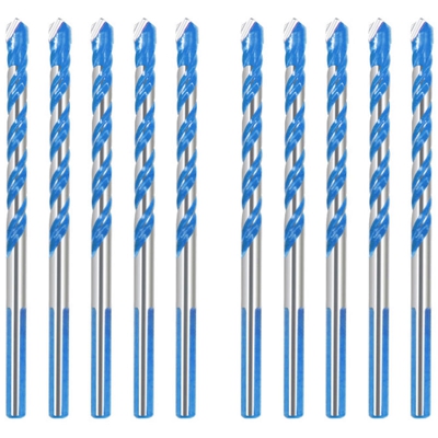 Colpi Di Scena 10Pcs Drill Vetro Ceramica Supporto A Parete Di Perforazione Lame Di Lavoro Sul Set, Blu - ASUPERMALL