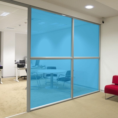 Pellicola trasparente colorata adesiva per vetrate in 8 colori Colore - Blu, Misura - 152cm x 100cm - STICKERSLAB