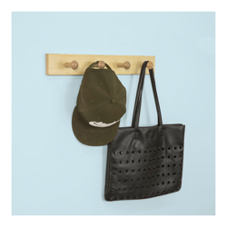 Appendiabiti a parete in legno Attaccapanni da porta 4 ganci, lunghezza 50 cm, Legno FHK10-N - Sobuy precio