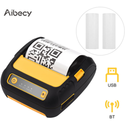 Aibecy - Stampante termica MHT-P28A 80mm USB + Bluetooth con 2 rotoli di carta da stampa 100-240V (batteria al litio incorporata) características