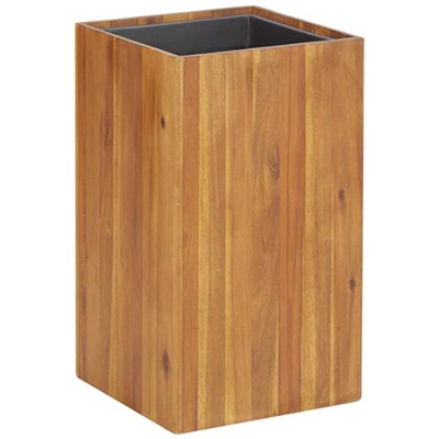 Fioriera Da Giardino 33,5x33,5x60cm Legno Massello Di Acacia