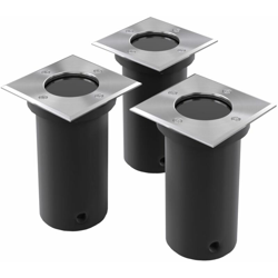 Faretti a Incasso per Esterno Set 3 pz Quadrati - VIDAXL características