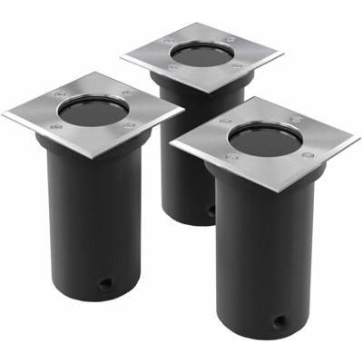 Faretti a Incasso per Esterno Set 3 pz Quadrati - VIDAXL