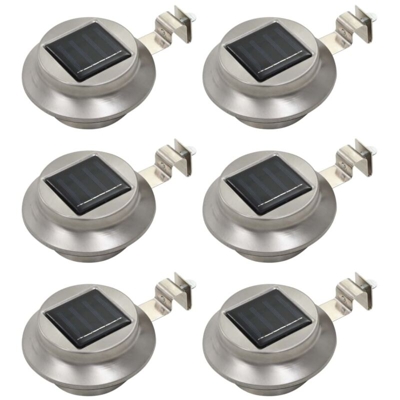 Lampade Solari da Esterni 6 pz a LED Rotonde 12 cm Bianco - VIDAXL