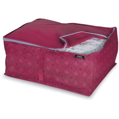 Kasanova - Custodia Coperte Porpora In Poliestere, Da 55x45x25 Cm Rosso