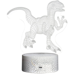 Lampada da tavolo colorata con telecomando a LED Dinosaur-23 (base crack colorata + touch + telecomando) - ASUPERMALL en oferta