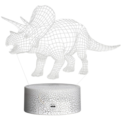 Lampada da tavolo colorata con telecomando a LED dinosaur-38 (base crack colorata + touch + telecomando) - ASUPERMALL precio