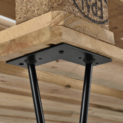 Hairpin Leg Gambe per tavolo robuste in un set di 4 d´acciaio - nero - 20cm - 2 barre - [EN.CASA] características